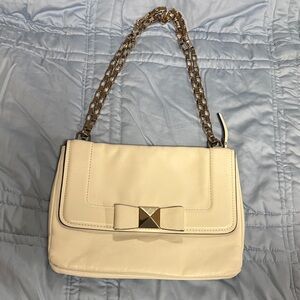 Elegant Kate Spade  White Leather Shoulder Bag